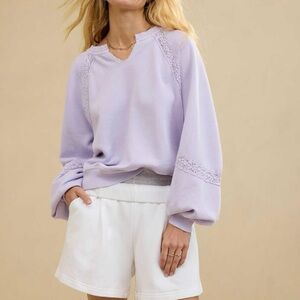 NWT! Aerie Crochet Sweatshirt